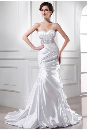 Vestido de Novia de Corte Sirena de Cola Corte de Escote Corazón de Sin mangas - Foto 1