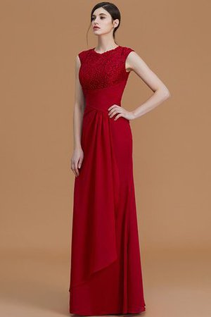 Robe demoiselle d'honneur naturel avec chiffon au niveau de cou en forme - Photo 6