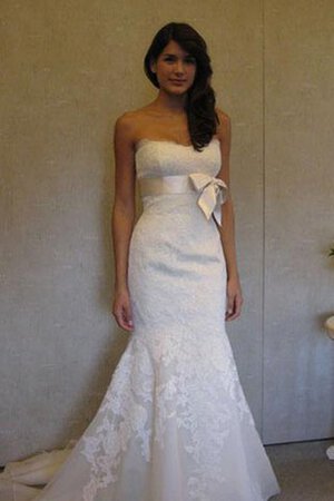 Glamouroso&Dramatico Vestido de Novia en Encaje de Sin mangas de Lazos con Cintas - Foto 4